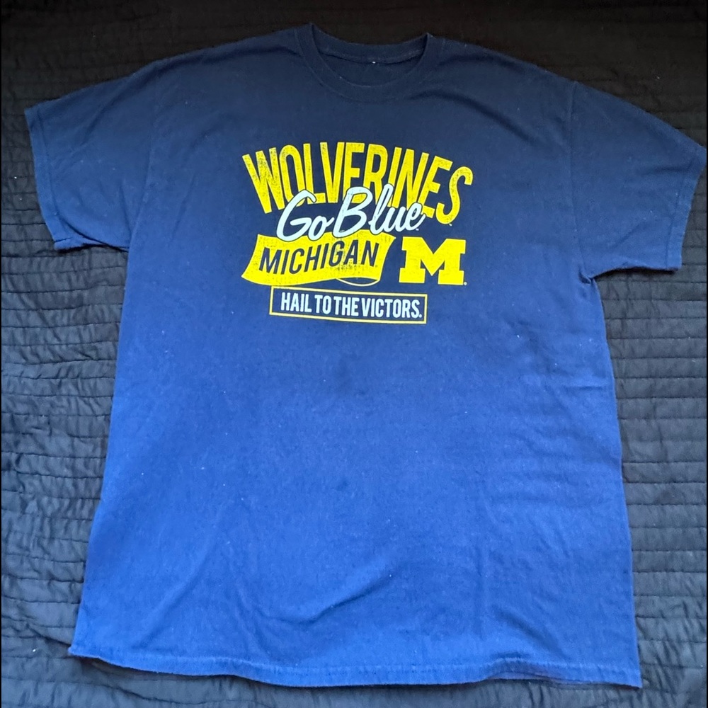 Michigan Wolverines “Go Blue” Size L tee